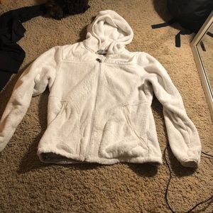 White north face sweatshirt